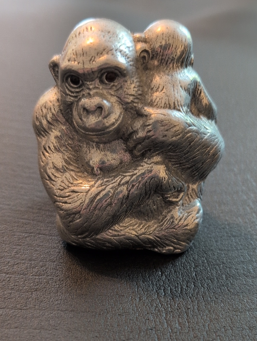Arthur Court Silver Gorilla Figurine Home Accent